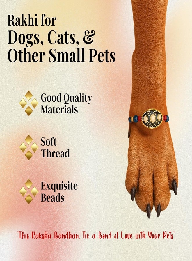 Western Era Stylish Pet Rakhi for Dog & Cat | Roli Chawal | Handcrafted Raksha Bandhan Gift for Your Furry Brother | Love, Tradition & Bonding | Designer Rakhi | Celebrate Pawsome Love (Style 26) - Image 5